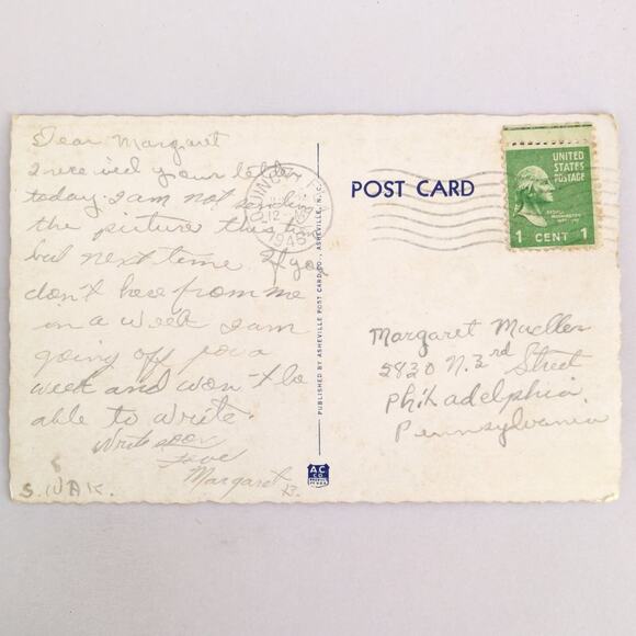 An Alluring Highway Scene Down South Florida 1930s Postcard FL PC 1946 Quincy - Picture 2 of 2